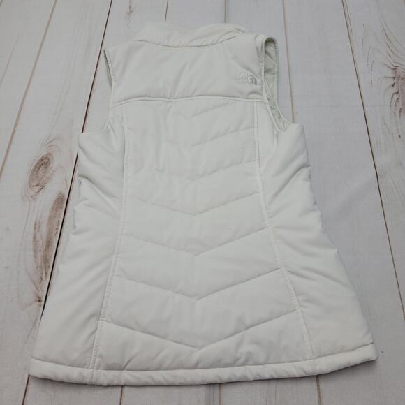 The North Face Pseudio cream quilted vest zip slim - Picture 5 of 11